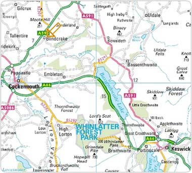 map of blindcrake and surrounding area
